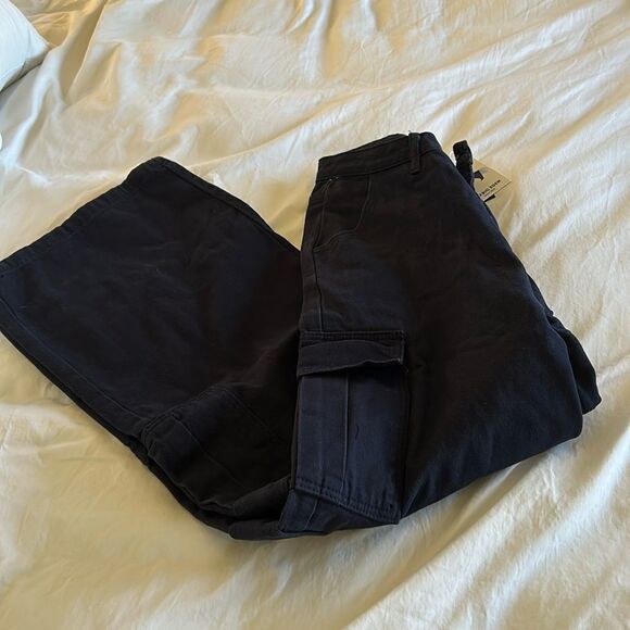 AELFRIC EDEN MULTI POCKET CARGO PANTS, Denim, Navy Blue, size 31, NWT - Picture 2 of 10